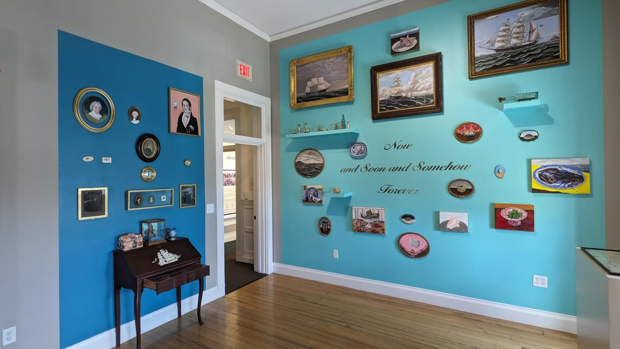 Images of ships and other objects relating to maritime culture at the New Bedford Whaling Museum.